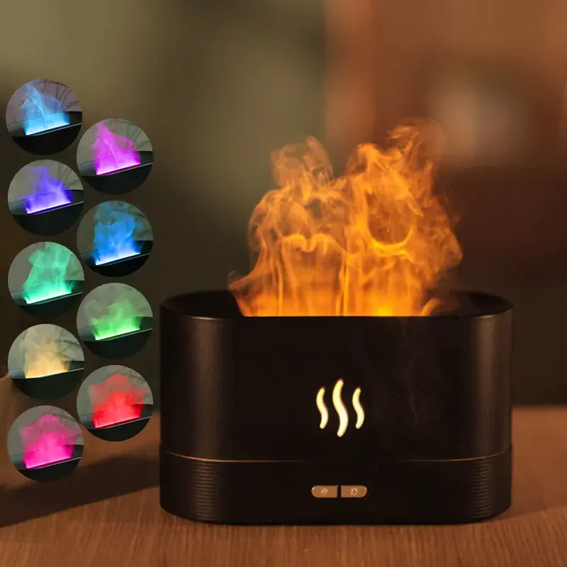Flame Diffuser Night Light – Fire Flame Humidifier 🔥🌫️🕯️